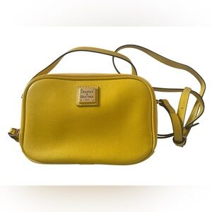 Dooney & Bourke Yellow Saffiano Leather Crossbody Bag